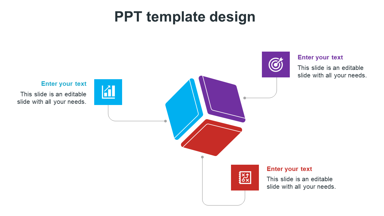 Simple PPT Template Design With Three Node